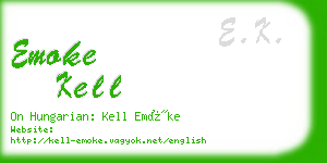 emoke kell business card